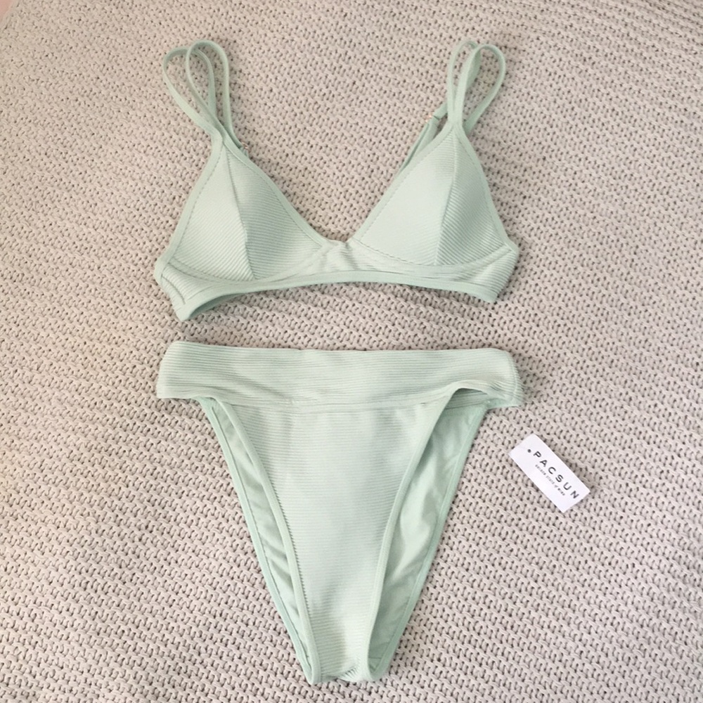LA Hearts By Pac Sun Ribbed Bikini Set
